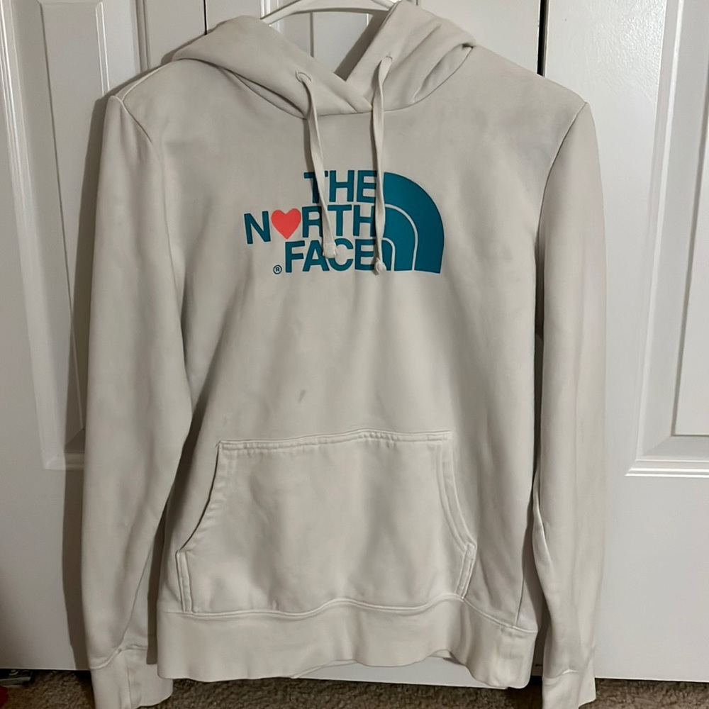 Woman small the North face hoodie, color white